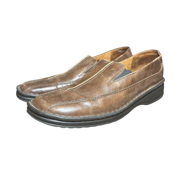 Josef Seibel Comfort loafer Sz 7.5 eu 40 Men Brown Leather Slip On sz 9 women’s - Picture 3 of 11